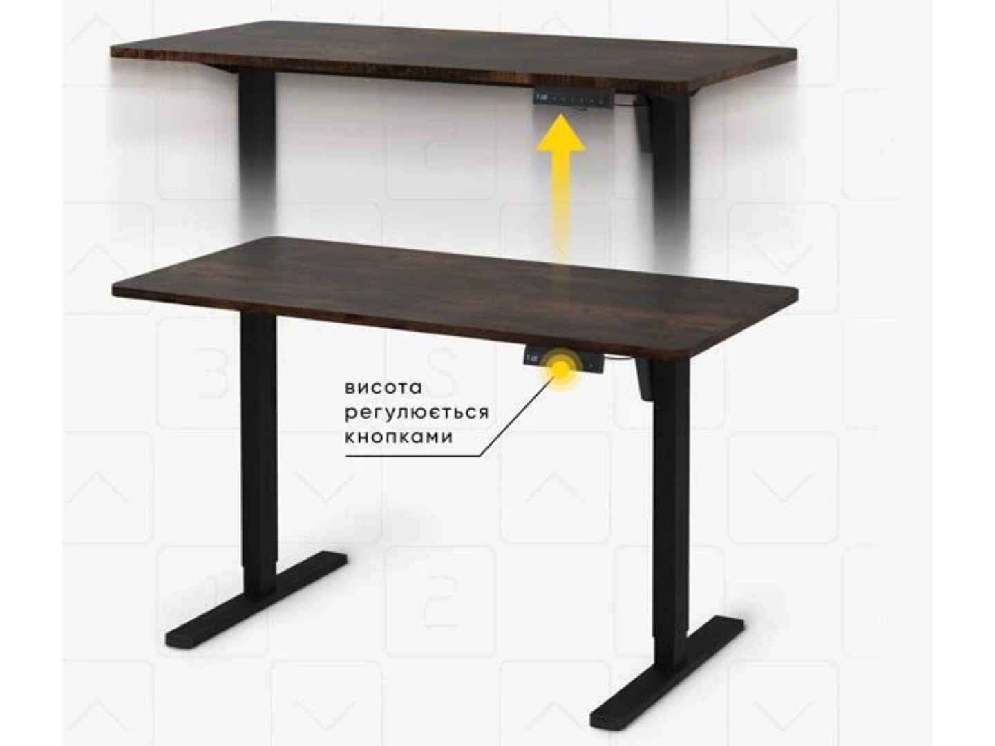 Стіл з електрорегулюванням висоти Mealux PowerDesk Lite Antique (EVO-201 Lite Antique/B) — фото 9